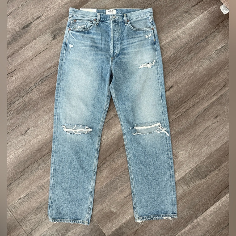 NWT A Golde 90’s Jean mid rise loose straight Threadbare